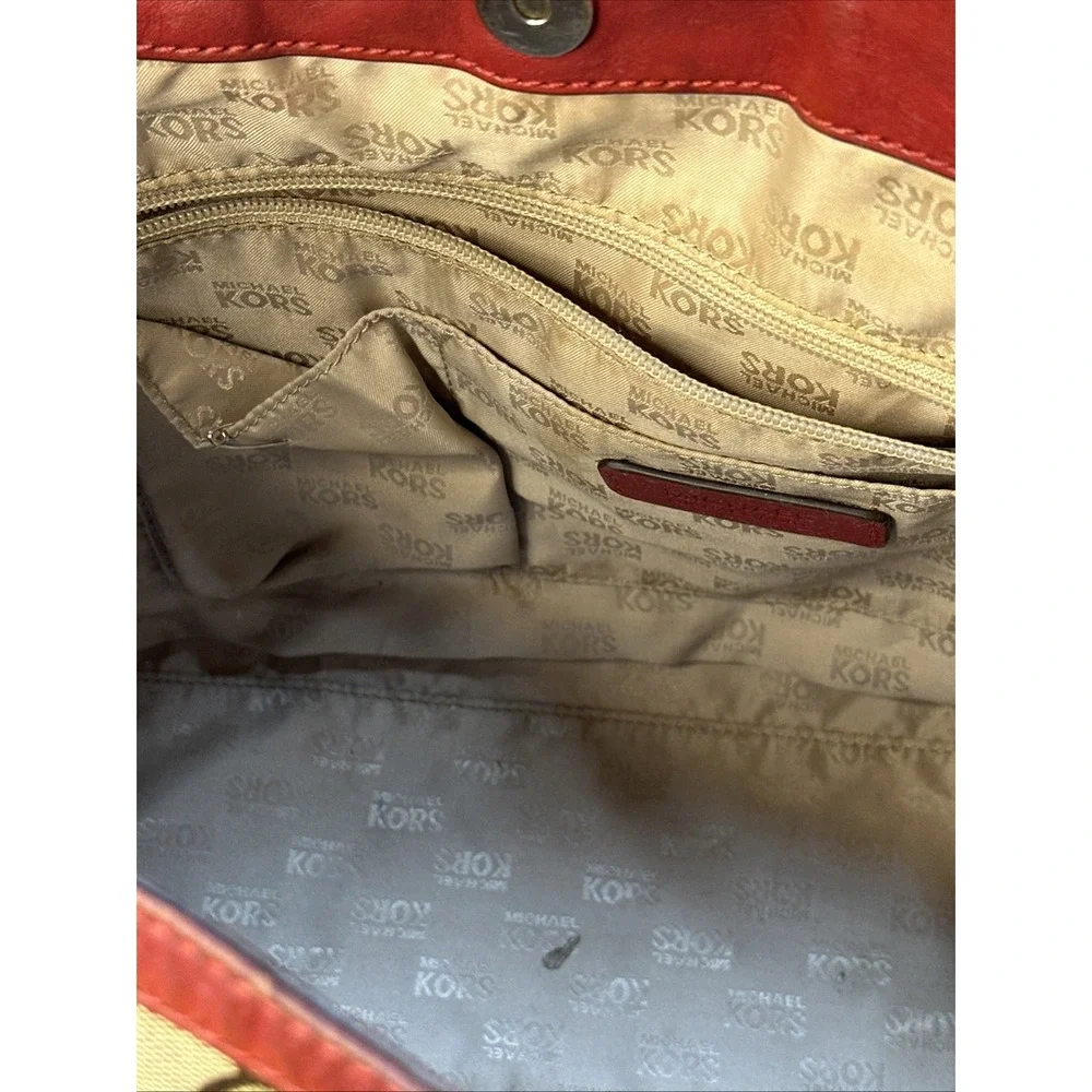 Michael Kors Signature Hobo Tab Brown Shoulder‎ Bag Purse Satchel Handbag